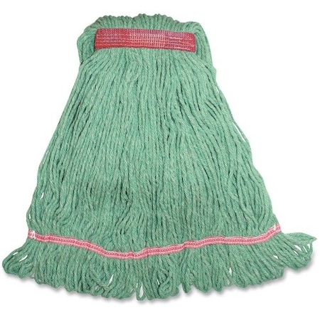 Genuine Joe Genuine Joe Wet Mop, Narrow Band, Blend, Looped, 12oz, Large, Green GJOLGR1B